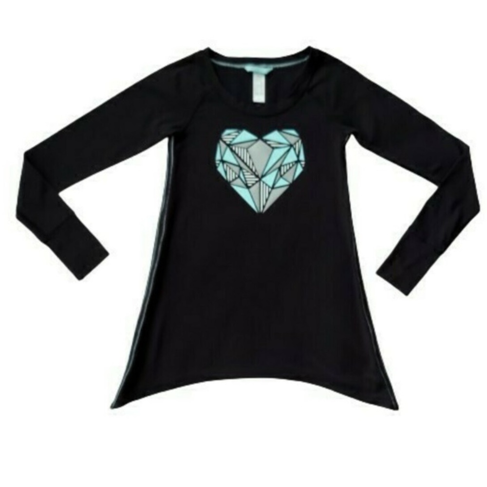RARELY WORN Ivivva by Lululemon Long-Sleeved Heart Tee Size 10